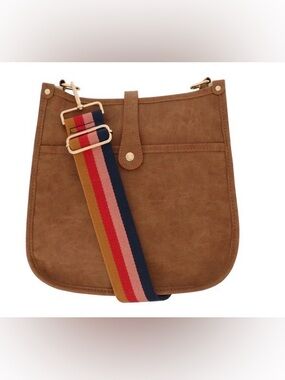Milly Kate Crossbody Bag Detachable Strap - Weathered Brown Tan Purse Handbag